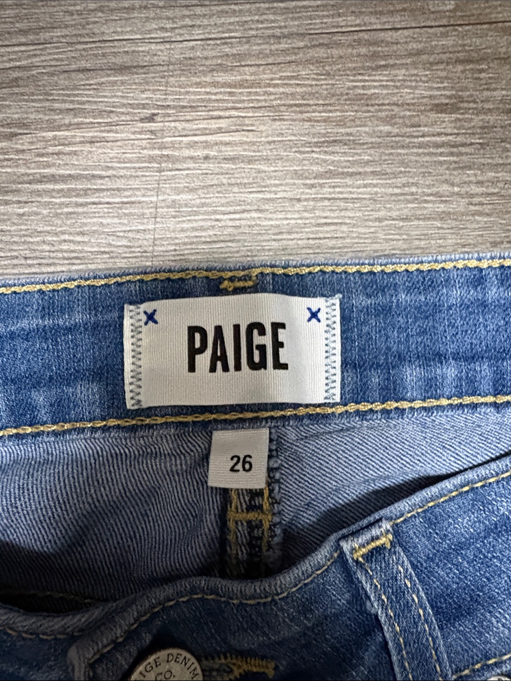 PAIGE Medium Blue Skyline Skinny Jeans - Picture 3 of 6